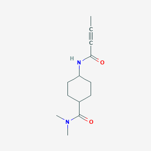 molecular formula C13H20N2O2 B2452392 4-(But-2-ynoylamino)-N,N-dimethylcyclohexane-1-carboxamide CAS No. 2411242-51-6