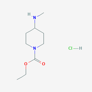 molecular formula C9H19ClN2O2 B2452395 Ethyl 4-(methylamino)piperidine-1-carboxylate hydrochloride CAS No. 161858-53-3