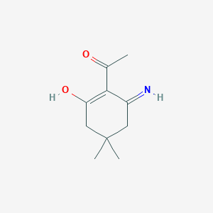molecular formula C10H15NO2 B2452398 2-Acetyl-3-amino-5,5-dimethylcyclohex-2-en-1-one CAS No. 23014-42-8