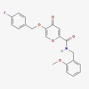 molecular formula C21H18FNO5 B2452409 5-((4-fluorobenzyl)oxy)-N-(2-methoxybenzyl)-4-oxo-4H-pyran-2-carboxamide CAS No. 1021093-65-1