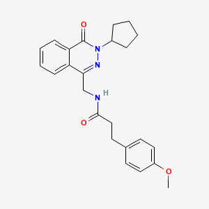 molecular formula C24H27N3O3 B2452410 N-((3-环戊基-4-氧代-3,4-二氢酞嗪-1-基)甲基)-3-(4-甲氧基苯基)丙酰胺 CAS No. 1421468-41-8
