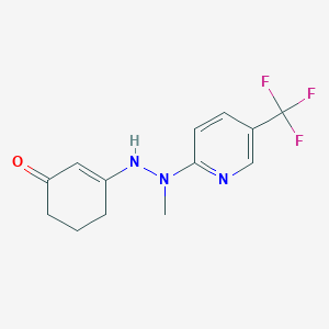 molecular formula C13H14F3N3O B2452412 3-[2-Methyl-2-[5-(trifluoromethyl)pyridin-2-yl]hydrazinyl]cyclohex-2-en-1-one CAS No. 1024244-90-3