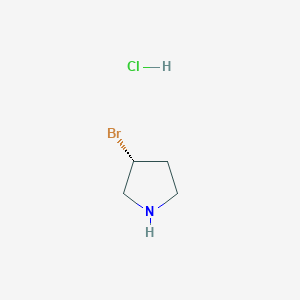 molecular formula C4H9BrClN B2452414 (R)-3-Bromopyrrolidine hydrochloride CAS No. 1354010-12-0