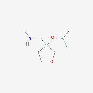 B2452415 N-Methyl-1-(3-propan-2-yloxyoxolan-3-yl)methanamine CAS No. 2028696-11-7