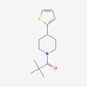 molecular formula C14H21NOS B2452418 2,2-Dimethyl-1-(4-(thiophen-2-yl)piperidin-1-yl)propan-1-one CAS No. 1705838-49-8
