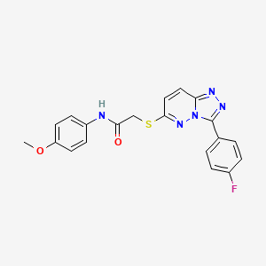molecular formula C20H16FN5O2S B2452423 2-((3-(4-氟苯基)-[1,2,4]三唑并[4,3-b]哒嗪-6-基)硫代)-N-(4-甲氧苯基)乙酰胺 CAS No. 862832-20-0