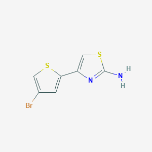 molecular formula C7H5BrN2S2 B2452433 4-(4-溴噻吩-2-基)-1,3-噻唑-2-胺 CAS No. 81216-89-9