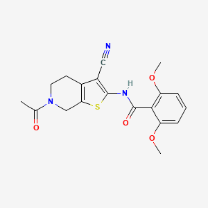 molecular formula C19H19N3O4S B2452435 N-(6-acetyl-3-cyano-4,5,6,7-tetrahydrothieno[2,3-c]pyridin-2-yl)-2,6-dimethoxybenzamide CAS No. 864859-08-5