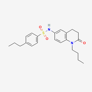 molecular formula C22H28N2O3S B2452461 N-(1-丁基-2-氧代-1,2,3,4-四氢喹啉-6-基)-4-丙基苯磺酰胺 CAS No. 951506-18-6