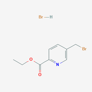 molecular formula C9H11Br2NO2 B2452496 5-(溴甲基)吡啶-2-甲酸乙酯氢溴酸盐 CAS No. 1864052-50-5