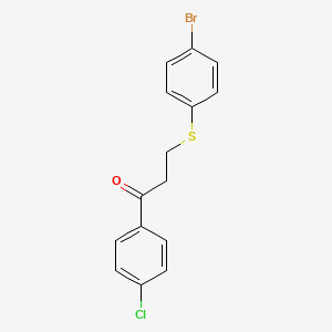 molecular formula C15H12BrClOS B2452498 3-((4-溴苯基)硫代)-1-(4-氯苯基)-1-丙酮 CAS No. 270086-96-9