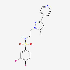 B2452502 3,4-difluoro-N-(2-(5-methyl-3-(pyridin-4-yl)-1H-pyrazol-1-yl)ethyl)benzenesulfonamide CAS No. 2034476-63-4