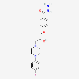 molecular formula C20H25FN4O3 B2452508 4-(3-(4-(4-氟苯基)哌嗪-1-基)-2-羟基丙氧基)苯甲酰肼 CAS No. 612048-54-1