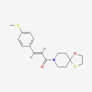 molecular formula C17H21NO2S2 B2452510 (E)-3-(4-(甲硫基)苯基)-1-(1-氧杂-4-硫杂-8-氮杂螺[4.5]癸-8-基)丙-2-烯-1-酮 CAS No. 1798402-19-3