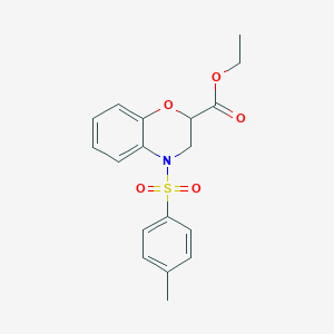 B2452511 Ethyl 4-tosyl-3,4-dihydro-2H-benzo[b][1,4]oxazine-2-carboxylate CAS No. 35017-54-0