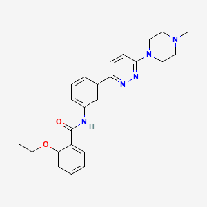 molecular formula C24H27N5O2 B2452519 2-ethoxy-N-[3-[6-(4-methylpiperazin-1-yl)pyridazin-3-yl]phenyl]benzamide CAS No. 899970-32-2