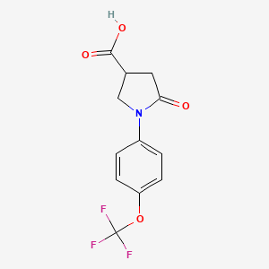 B2452520 5-Oxo-1-[4-(trifluoromethoxy)phenyl]pyrrolidine-3-carboxylic acid CAS No. 874765-55-6