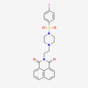 molecular formula C24H22IN3O4S B2452525 2-(2-(4-((4-碘苯基)磺酰基)哌嗪-1-基)乙基)-1H-苯并[de]异喹啉-1,3(2H)-二酮 CAS No. 325694-81-3