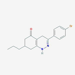 molecular formula C17H19BrN2O B2452533 3-(4-溴苯基)-7-丙基-1,4,6,7,8-五氢环辛烯-5-酮 CAS No. 1023531-55-6