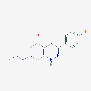 molecular formula C17H19BrN2O B2452533 3-(4-bromophenyl)-7-propyl-4,6,7,8-tetrahydro-1H-cinnolin-5-one CAS No. 1023531-55-6