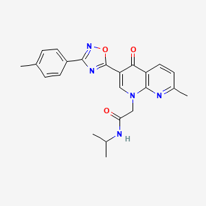 molecular formula C23H23N5O3 B2452538 N-(5-chloro-2-methylphenyl)-2-[3-hydroxy-3-(4-methylphenyl)-2-oxo-2,3-dihydro-1H-indol-1-yl]acetamide CAS No. 1030134-02-1
