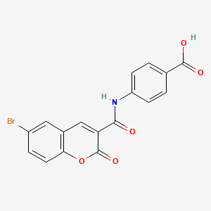 molecular formula C17H10BrNO5 B2452545 4-(6-Bromo-2-oxo-2H-chromene-3-amido)benzoic acid CAS No. 312756-47-1