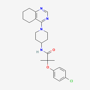 molecular formula C23H29ClN4O2 B2452547 2-(4-氯苯氧基)-2-甲基-N-(1-(5,6,7,8-四氢喹唑啉-4-基)哌啶-4-基)丙酰胺 CAS No. 1903383-48-1