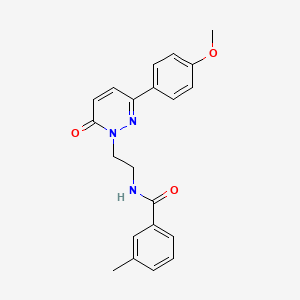 molecular formula C21H21N3O3 B2452552 N-(2-(3-(4-methoxyphenyl)-6-oxopyridazin-1(6H)-yl)ethyl)-3-methylbenzamide CAS No. 921529-34-2