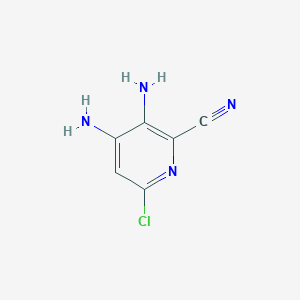 molecular formula C6H5ClN4 B2452553 3,4-Diamino-6-chloropyridine-2-carbonitrile CAS No. 945593-38-4