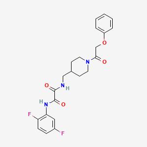 molecular formula C22H23F2N3O4 B2452561 N1-(2,5-difluorophenyl)-N2-((1-(2-phenoxyacetyl)piperidin-4-yl)methyl)oxalamide CAS No. 1235306-99-6