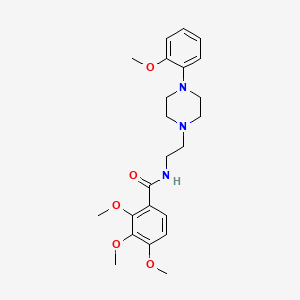 molecular formula C23H31N3O5 B2452562 2,3,4-三甲氧基-N-(2-(4-(2-甲氧基苯基)哌嗪-1-基)乙基)苯甲酰胺 CAS No. 1049370-17-3