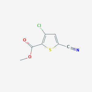 molecular formula C7H4ClNO2S B2452572 3-氯-5-氰基噻吩-2-甲酸甲酯 CAS No. 2416230-48-1