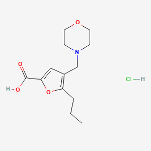 molecular formula C13H20ClNO4 B2452573 4-吗啉-4-基甲基-5-丙基呋喃-2-甲酸盐酸盐 CAS No. 1052422-16-8