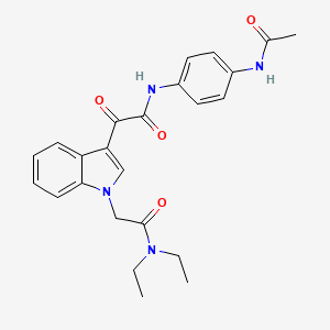molecular formula C24H26N4O4 B2452575 N-(4-乙酰氨基苯基)-2-(1-(2-(二乙氨基)-2-氧代乙基)-1H-吲哚-3-基)-2-氧代乙酰胺 CAS No. 893984-52-6
