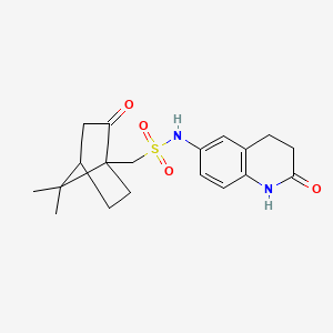 B2452584 1-(7,7-dimethyl-2-oxobicyclo[2.2.1]heptan-1-yl)-N-(2-oxo-1,2,3,4-tetrahydroquinolin-6-yl)methanesulfonamide CAS No. 1797646-16-2