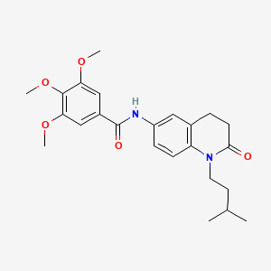 molecular formula C24H30N2O5 B2452589 N-(1-异戊基-2-氧代-1,2,3,4-四氢喹啉-6-基)-3,4,5-三甲氧基苯甲酰胺 CAS No. 941905-99-3