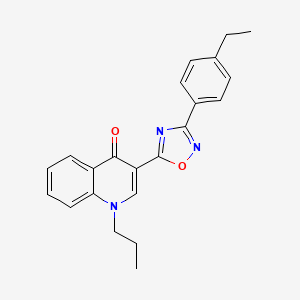 molecular formula C22H21N3O2 B2452590 3-[3-(4-乙基苯基)-1,2,4-恶二唑-5-基]-1-丙基喹啉-4(1H)-酮 CAS No. 1326917-90-1