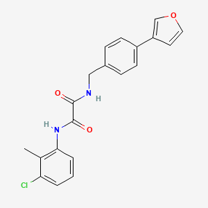 molecular formula C20H17ClN2O3 B2452601 N1-(3-chloro-2-methylphenyl)-N2-(4-(furan-3-yl)benzyl)oxalamide CAS No. 2034457-14-0
