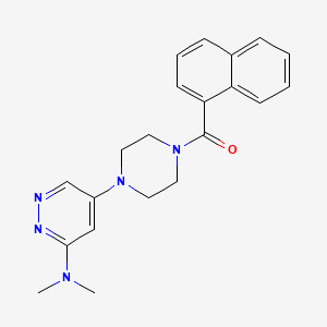 molecular formula C21H23N5O B2452610 (4-(6-(二甲氨基)嘧啶-4-基)哌嗪-1-基)(萘-1-基)甲酮 CAS No. 1798538-90-5