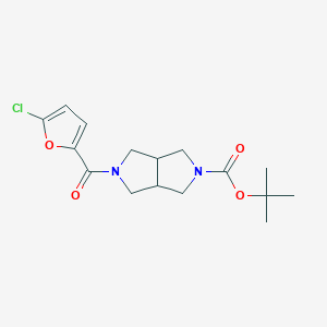 molecular formula C16H21ClN2O4 B2452611 Tert-butyl 5-(5-chlorofuran-2-carbonyl)-octahydropyrrolo[3,4-c]pyrrole-2-carboxylate CAS No. 1025008-21-2