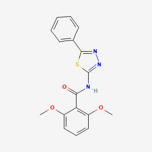 molecular formula C17H15N3O3S B2452615 2,6-二甲氧基-N-(5-苯基-1,3,4-噻二唑-2-基)苯甲酰胺 CAS No. 64406-06-0