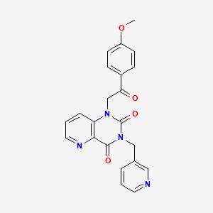 molecular formula C22H18N4O4 B2452618 1-(2-(4-甲氧基苯基)-2-氧代乙基)-3-(吡啶-3-基甲基)吡啶并[3,2-d]嘧啶-2,4(1H,3H)-二酮 CAS No. 941952-80-3