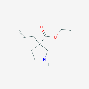 molecular formula C10H17NO2 B2452623 Ethyl 3-allylpyrrolidine-3-carboxylate CAS No. 2173999-14-7