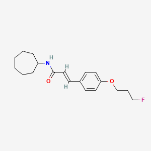 molecular formula C19H26FNO2 B2452633 (E)-N-cycloheptyl-3-[4-(3-fluoropropoxy)phenyl]prop-2-enamide CAS No. 477871-24-2