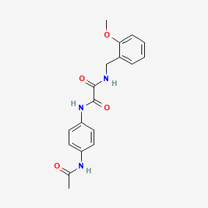 molecular formula C18H19N3O4 B2452635 N1-(4-乙酰氨基苯基)-N2-(2-甲氧基苄基)草酰胺 CAS No. 900000-81-9