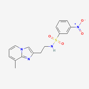 N-(2-(8-methylimidazo[1,2-a]pyridin-2-yl)ethyl)-3-nitrobenzenesulfonamide