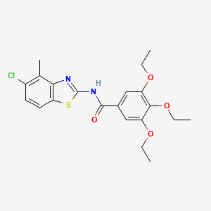 molecular formula C21H23ClN2O4S B2452647 N-(5-chloro-4-methylbenzo[d]thiazol-2-yl)-3,4,5-triethoxybenzamide CAS No. 906784-37-0