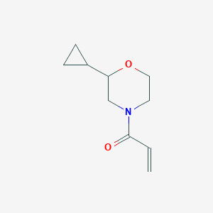 molecular formula C10H15NO2 B2452649 1-(2-Cyclopropylmorpholin-4-yl)prop-2-en-1-one CAS No. 2012133-22-9