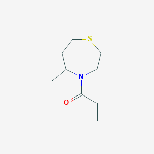 molecular formula C9H15NOS B2452655 1-(5-Methyl-1,4-thiazepan-4-yl)prop-2-en-1-one CAS No. 1854433-77-4