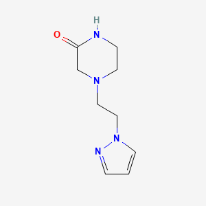molecular formula C9H14N4O B2452660 4-(2-(1H-pyrazol-1-yl)ethyl)piperazin-2-one CAS No. 2034241-54-6